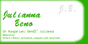 julianna beno business card